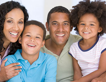 Happy family after laser dentistry treatment in Fairfax