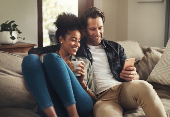 couple smiling together