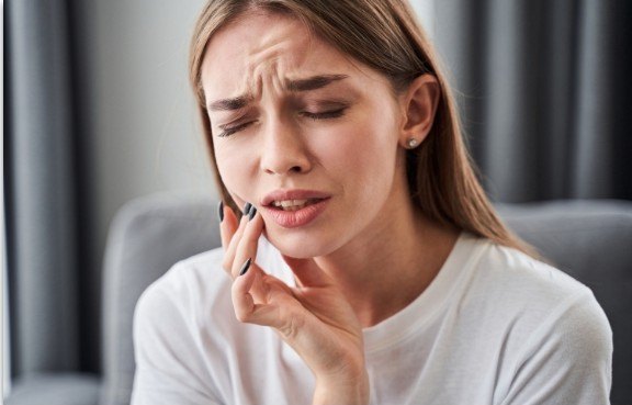 woman in pain